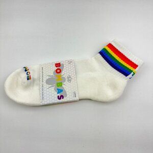 Bombas Pride LGBTQIA+ Socks Rainbow Colorful White and Multicolor -  Unisex Size